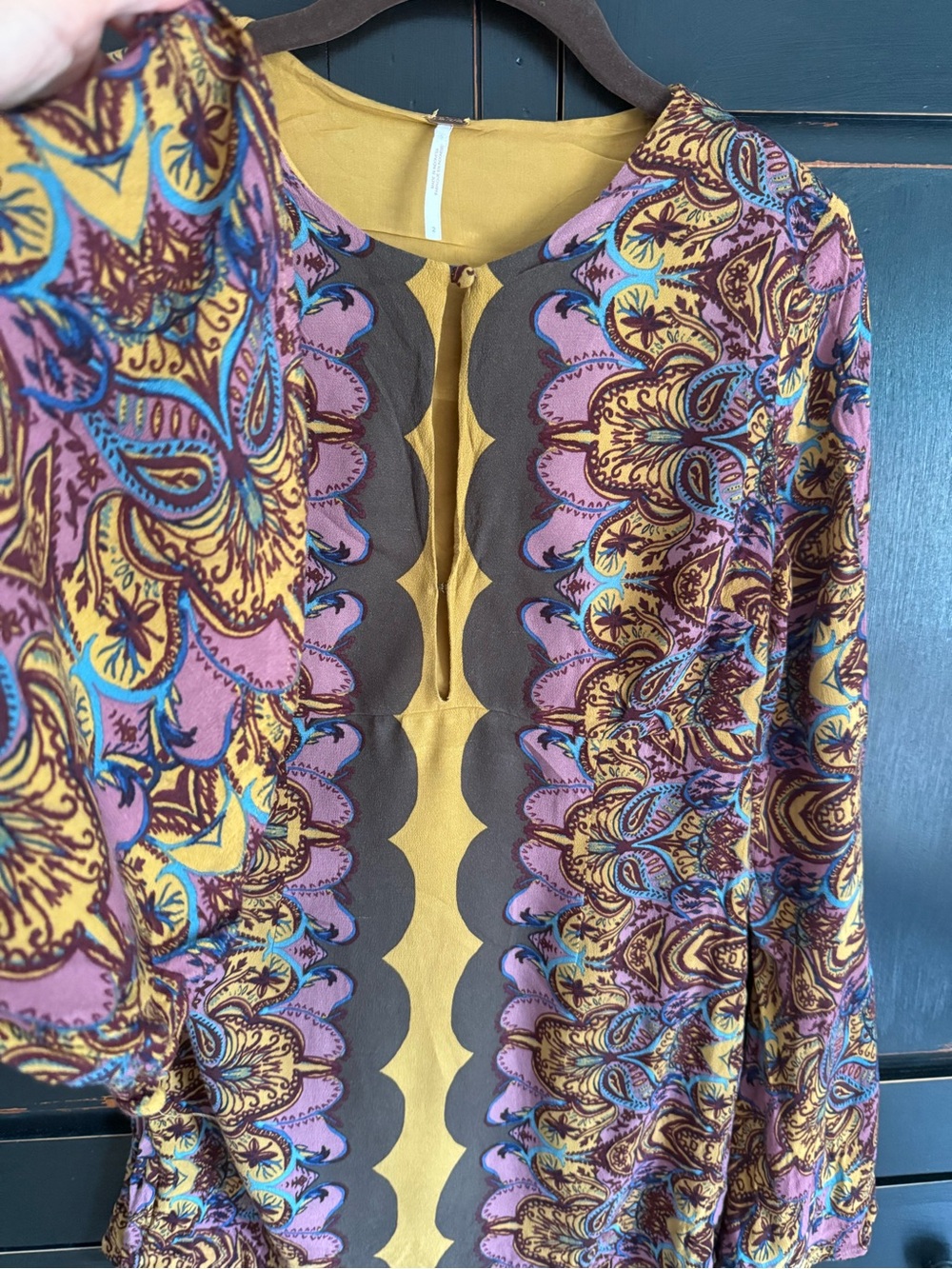 Free People Multicolor Long-Sleeve Blouse